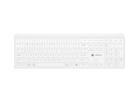 KLAWIATURA NATEC TANG US BEZPRZEWODOWA BT + 2.4GHZ CICHA SLIM BIAŁA