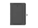 SZAFA INSTALACYJNA RACK WISZĄCA 19" 9U 540X350 CZARNA DRZWI PEŁEN METAL LANBERG (FLAT PACK)