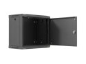 SZAFA INSTALACYJNA RACK WISZĄCA 19" 9U 540X350 CZARNA DRZWI PEŁEN METAL LANBERG (FLAT PACK)