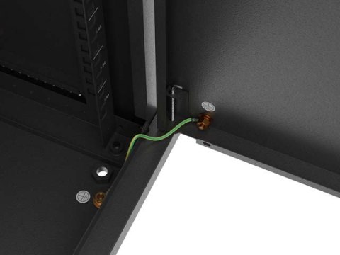 SZAFA INSTALACYJNA RACK WISZĄCA 19" 9U 540X350 CZARNA DRZWI PEŁEN METAL LANBERG (FLAT PACK)