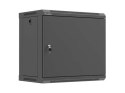 SZAFA INSTALACYJNA RACK WISZĄCA 19" 9U 540X350 CZARNA DRZWI PEŁEN METAL LANBERG (FLAT PACK)