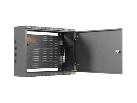SZAFA INSTALACYJNA TPR 10" & 19" Z PŁYTĄ MESH 560X420X180 CZARNA LANBERG (ZŁOŻONA)  