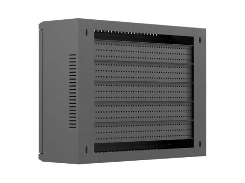 SZAFA INSTALACYJNA TPR 10" & 19" Z PŁYTĄ MESH 560X420X180 CZARNA LANBERG (ZŁOŻONA)  