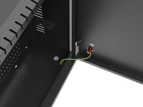 SZAFA INSTALACYJNA TPR 10" & 19" Z PŁYTĄ MESH 560X420X180 CZARNA LANBERG (ZŁOŻONA)  