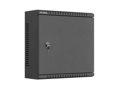 SZAFA INSTALACYJNA TPR 10" Z PŁYTĄ MESH 340X340X140 CZARNA LANBERG (ZŁOŻONA)