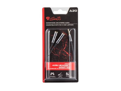 ADAPTER SŁUCHAWKOWY 4-PIN PREMIUM GENESIS THUL 200 DO PS4, PC I SMARTPHONA