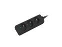 LISTWA PRZEDŁUŻACZ LANBERG 1.5M 3X 230V PL KABEL WYKONANY Z PEŁNEJ MIEDZI CZARNA