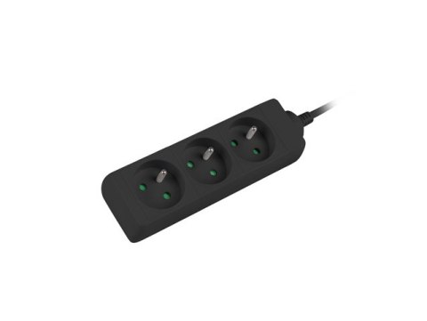 LISTWA PRZEDŁUŻACZ LANBERG 1.5M 3X 230V PL KABEL WYKONANY Z PEŁNEJ MIEDZI CZARNA