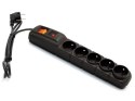 LISTWA ZASILAJĄCA ACAR F5 5M 5X 230V PL CZARNA