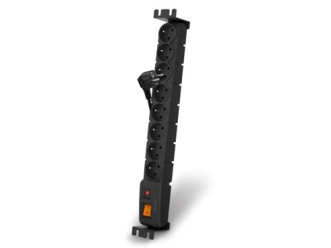 LISTWA ZASILAJĄCA RACK 19" ACAR S8 FA 3M 8X 230V PL CZARNA