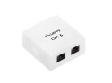 GNIAZDO NATYNKOWE KAT.6 2X RJ45 BIAŁE LANBERG