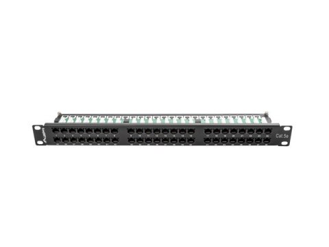 PATCH PANEL 48 PORT 1U 19" KAT.5E UTP CZARNY LANBERG