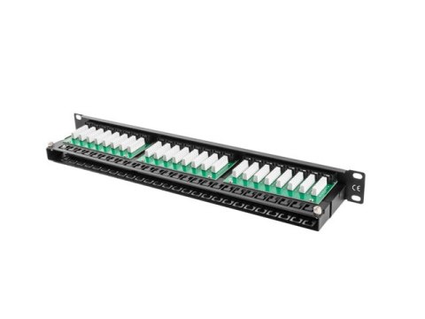 PATCH PANEL 48 PORT 1U 19" KAT.5E UTP CZARNY LANBERG