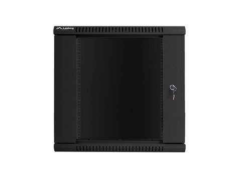 SZAFA INSTALACYJNA RACK WISZĄCA 19" 12U 600X600 CZARNA LANBERG (FLAT PACK) V2