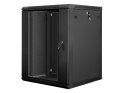 SZAFA INSTALACYJNA RACK WISZĄCA 19" 15U 600X600 CZARNA LANBERG (FLAT PACK) V2