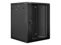 SZAFA INSTALACYJNA RACK WISZĄCA 19" 15U 600X600 CZARNA LANBERG (FLAT PACK) V2
