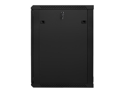 SZAFA INSTALACYJNA RACK WISZĄCA 19" 18U 600X600 CZARNA LANBERG (FLAT PACK) V2