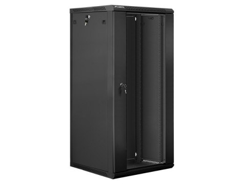 SZAFA INSTALACYJNA RACK WISZĄCA 19" 27U 600X600 CZARNA LANBERG (FLAT PACK) V2