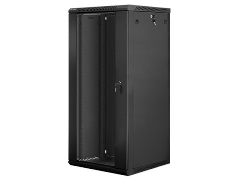 SZAFA INSTALACYJNA RACK WISZĄCA 19" 27U 600X600 CZARNA LANBERG (FLAT PACK) V2