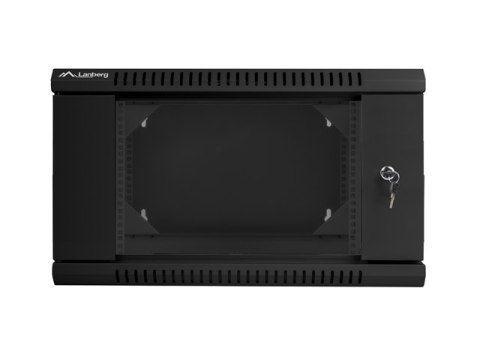 SZAFA INSTALACYJNA RACK WISZĄCA DWUSEKCYJNA 19" 6U 600X600 CZARNA LANBERG (FLAT PACK)