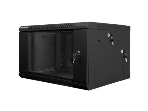 SZAFA INSTALACYJNA RACK WISZĄCA DWUSEKCYJNA 19" 6U 600X600 CZARNA LANBERG (FLAT PACK)