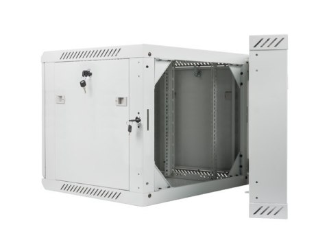SZAFA INSTALACYJNA RACK WISZĄCA DWUSEKCYJNA 19" 9U 600X600 SZARA LANBERG (FLAT PACK)