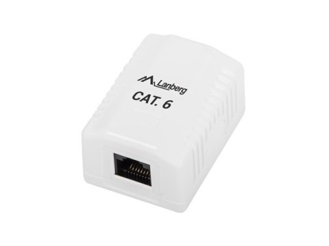 GNIAZDO NATYNKOWE KAT.6 1X RJ45 BIAŁE LANBERG