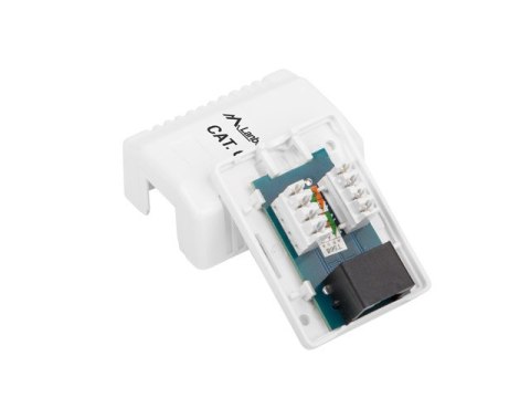 GNIAZDO NATYNKOWE KAT.6 1X RJ45 BIAŁE LANBERG