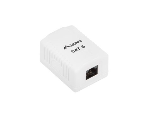 GNIAZDO NATYNKOWE KAT.6 1X RJ45 BIAŁE LANBERG