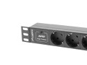 LISTWA ZASILAJĄCA RACK PDU 10" LANBERG 1U 10A 2M 3X SCHUKO CZARNA C14