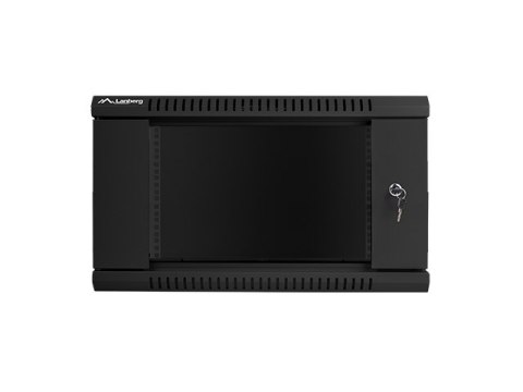 SZAFA INSTALACYJNA RACK WISZĄCA 19" 6U 600X600 CZARNA LANBERG (FLAT PACK) V2