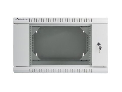 SZAFA INSTALACYJNA RACK WISZĄCA DWUSEKCYJNA 19" 6U 600X600 SZARA LANBERG (FLAT PACK)
