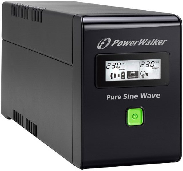 UPS POWERWALKER VI 600 SW LINE-INTERACTIVE 600VA 2X SCHUKO USB-B LCD PURE SINE WAVE