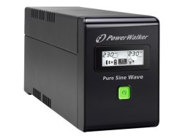 UPS POWERWALKER VI 800 SW FR LINE-INTERACTIVE 800VA 2X 230V PL USB-B LCD PURE SINE WAVE
