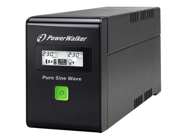 UPS POWERWALKER VI 800 SW FR LINE-INTERACTIVE 800VA 2X 230V PL USB-B LCD PURE SINE WAVE