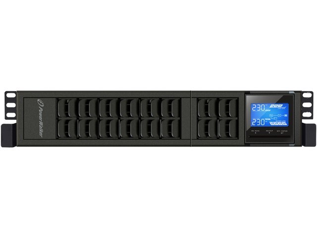 UPS RACK POWERWALKER VFI 1000 CRM LCD ON-LINE 1000VA 3X IEC C13 USB-B RS-232 LCD 2U