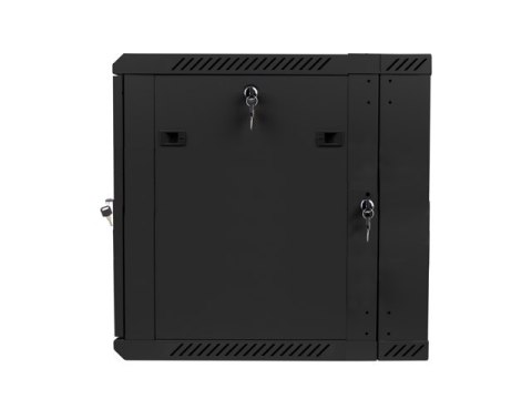 SZAFA INSTALACYJNA RACK WISZĄCA DWUSEKCYJNA 19" 12U 600X600 CZARNA LANBERG (FLAT PACK)