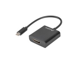 ADAPTER USB-C(M) 3.1->HDMI(F)(DISPLAYPORT ALT MODE) NA KABLU 15CM CZARNY LANBERG